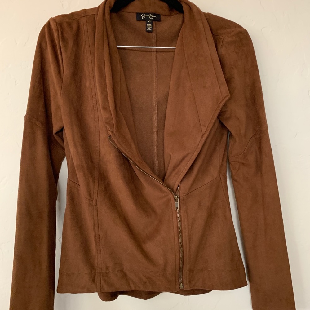 Jessica Simpson fitted Moto-jacket